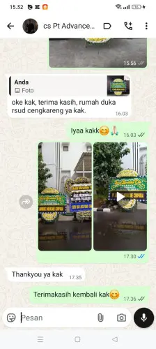 Testimonial Papan Bunga Pernikahan bogor
